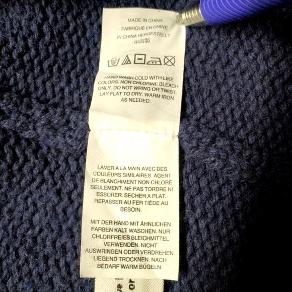 J.Crew Long Open Cardigan Sweater Cotton Blend Blue Size XS - Picture 7 of 7